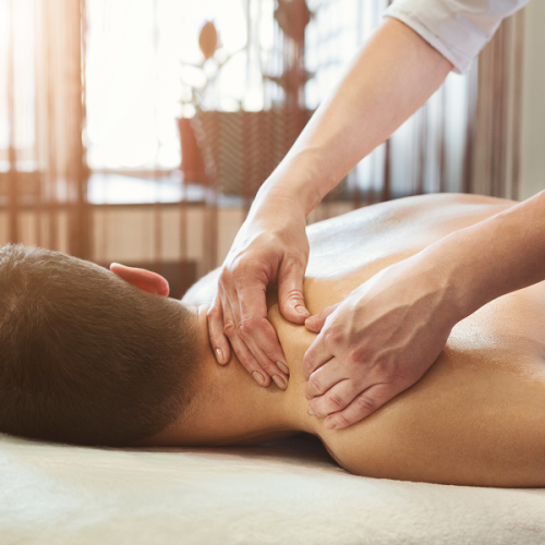 Man getting a Swedish massage